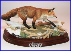 Border Fine Arts B0225 Ltd Ed Fox Figurine Keeping His Feet Dry c1995 + Cert VGC