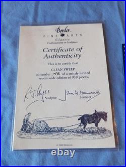 Border Fine Arts B0591A'Clean Sweep' Sculpture. Original Box + Packaging + Cert