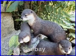 Border Fine Arts B0795 Otter Family Ltd Ed 95/1750 Ray Ayres Mint Condition Rare