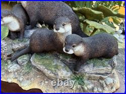 Border Fine Arts B0795 Otter Family Ltd Ed 95/1750 Ray Ayres Mint Condition Rare