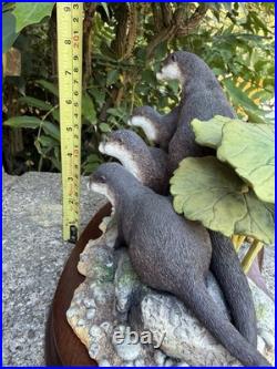 Border Fine Arts B0795 Otter Family Ltd Ed 95/1750 Ray Ayres Mint Condition Rare