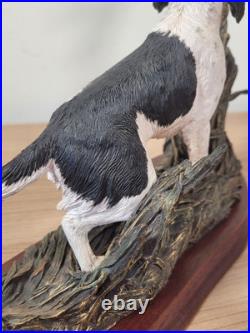 Border Fine Arts B1180 Ltd Edition Flushed Black And White Spaniel with Mallard