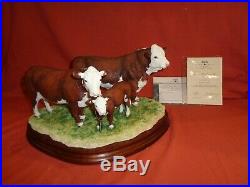 Border Fine Arts BFA Hereford Family B1129 Ltd Edition Bull Cow Calf