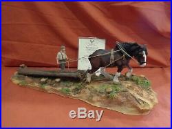 Border Fine Arts BFA Logging B0700 Horse Pulling Logs Ltd Edition