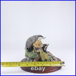 Border Fine Arts Badgers Figurine 1991 Handmade, Signed by David Walton