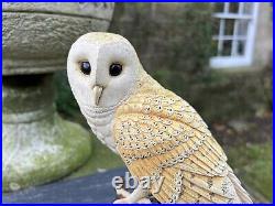 Border Fine Arts Barn Owl Figurine'On the lookout' BO276 1997 by David Walton