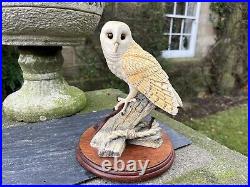 Border Fine Arts Barn Owl Figurine'On the lookout' BO276 1997 by David Walton