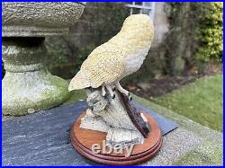 Border Fine Arts Barn Owl Figurine'On the lookout' BO276 1997 by David Walton