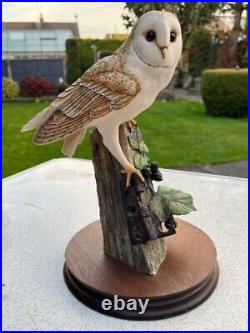 Border Fine Arts Barn Owl Sculpture RB15 Hand Made In Scotland 1990