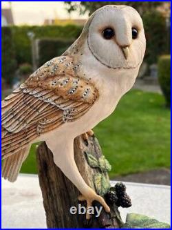 Border Fine Arts Barn Owl Sculpture RB15 Hand Made In Scotland 1990