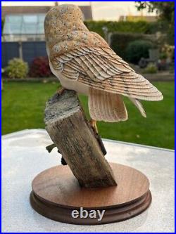 Border Fine Arts Barn Owl Sculpture RB15 Hand Made In Scotland 1990