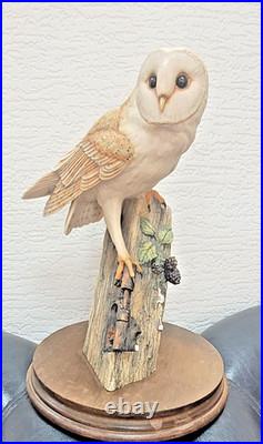 Border Fine Arts Barn Owl Sculpture RB15 Handmade in Scotland 1990