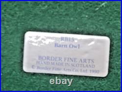 Border Fine Arts Barn Owl Sculpture RB15 Handmade in Scotland 1990