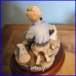 Border Fine Arts Bath Time B0086 Boy bathing his Border Collie Dog 6 by 5 1/2