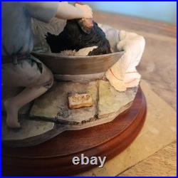 Border Fine Arts Bath Time B0086 Boy bathing his Border Collie Dog 6 by 5 1/2