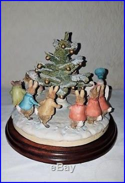 Border Fine Arts, Beatrix Potter Christmas Tree Dance Limited Edition Tableau