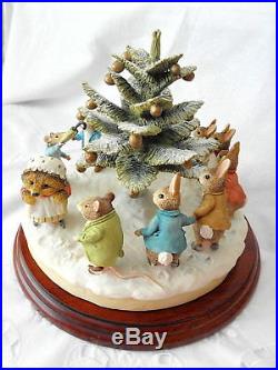 Border Fine Arts Beatrix Potter Rare Christmas Tree Dance Tableau B0611