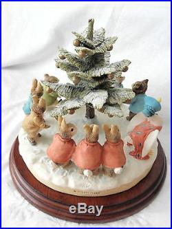 Border Fine Arts Beatrix Potter Rare Christmas Tree Dance Tableau B0611