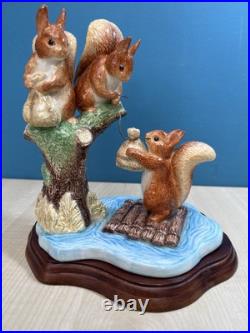 Border Fine Arts Beatrix Potter Sailing Home Squirrel Nutkin Figurine Base RARE Border Fine Arts Beatrix Potter Sailing Home Squirrel Nutkin Figurine Base RARE