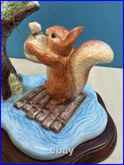 Border Fine Arts Beatrix Potter Sailing Home Squirrel Nutkin Figurine Base RARE Border Fine Arts Beatrix Potter Sailing Home Squirrel Nutkin Figurine Base RARE