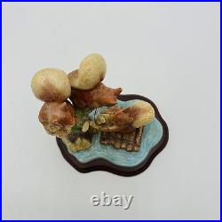 Border Fine Arts Beatrix Potter Sailing Home Squirrel Nutkin Figurine Base RARE