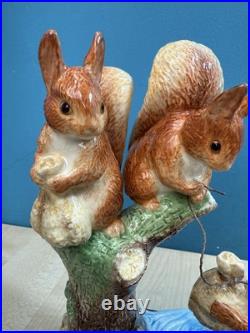 Border Fine Arts Beatrix Potter Sailing Home Squirrel Nutkin Figurine Base RARE Border Fine Arts Beatrix Potter Sailing Home Squirrel Nutkin Figurine Base RARE