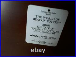 Border Fine Arts Beatrix Potter The Tale Of Ginger & Pickles Rare L/ E 2000 Border Fine Arts Beatrix Potter The Tale Of Ginger & Pickles Rare L/ E 2000