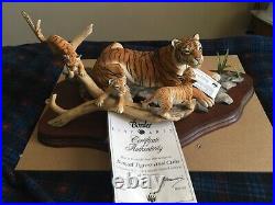 Border Fine Arts Bengal Tigress And Cubs By R. J. Robert Limited Ed No27/750