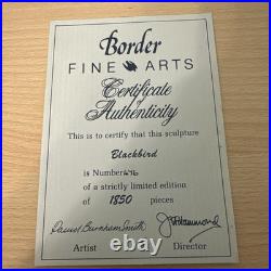 Border Fine Arts Bird L90 Blackbird Ltd Ed 476/1850 New Original In It's Boxes