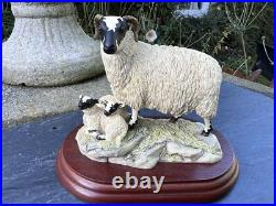 Border Fine Arts'Black Face Ewe & Lambs' Model B124 Ray Ayres 1996 Border Fine Arts'Black Face Ewe & Lambs' Model B124 Ray Ayres 1996