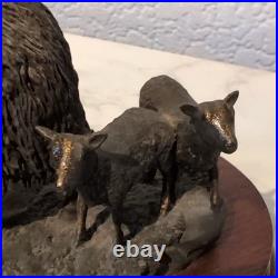 Border Fine Arts Black Faced Ewe & Border Collie Bronzed Limited Edition 377/500