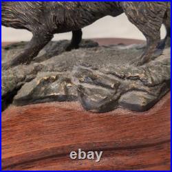 Border Fine Arts Black Faced Ewe & Border Collie Bronzed Limited Edition 377/500