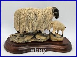 Border Fine Arts Black-Faced Ewe & Lambs No L25 by M Laing Ltd Edition 585/750