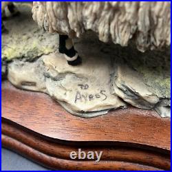 Border Fine Arts Black Faced Ewe and Collie Figure Statue B104 by Ray Ayres RARE