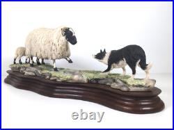 Border Fine Arts Blackfaced Ewe & Collie B104 Ray Ayres Vintage Mounted VGC