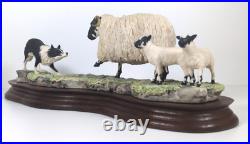 Border Fine Arts Blackfaced Ewe & Collie B104 Ray Ayres Vintage Mounted VGC
