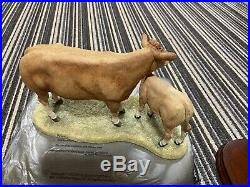 Border Fine Arts Blonde DAquitaine Cow And Calf limited edition B0353