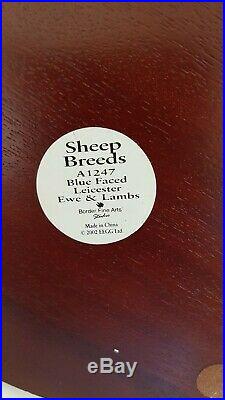Border Fine Arts Blue Faced Leicester Ewe and Lambs A1247 NEW NEVER DISPLAYED