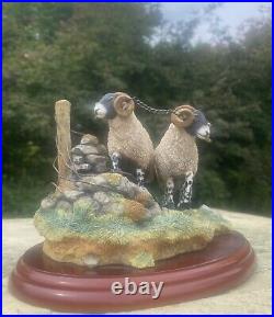 Border Fine Arts'Bolted' sheep figurine by Hans Kendrick, 2001