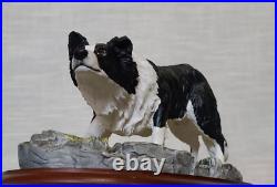 Border Fine Arts Border Collie Black and White Rare Vintage Model B0449A Vgc Border Fine Arts Border Collie Black and White Rare Vintage Model B0449A Vgc