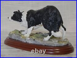 Border Fine Arts Border Collie Black and White Rare Vintage Model B0449A Vgc Border Fine Arts Border Collie Black and White Rare Vintage Model B0449A Vgc