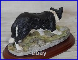 Border Fine Arts Border Collie Black and White Rare Vintage Model B0449A Vgc Border Fine Arts Border Collie Black and White Rare Vintage Model B0449A Vgc