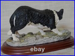 Border Fine Arts Border Collie Black and White Rare Vintage Model B0449A Vgc Border Fine Arts Border Collie Black and White Rare Vintage Model B0449A Vgc