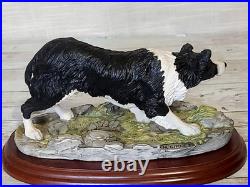 Border Fine Arts Border Collie Black and White Rare Vintage Model B0449A Vgc