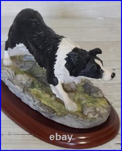 Border Fine Arts Border Collie Black and White Rare Vintage Model B0449A Vgc Border Fine Arts Border Collie Black and White Rare Vintage Model B0449A Vgc