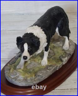 Border Fine Arts Border Collie Black and White Rare Vintage Model B0449A Vgc Border Fine Arts Border Collie Black and White Rare Vintage Model B0449A Vgc
