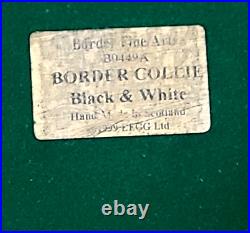 Border Fine Arts Border Collie Black and White Rare Vintage Model B0449A Vgc Border Fine Arts Border Collie Black and White Rare Vintage Model B0449A Vgc
