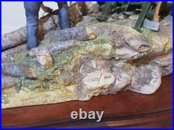 Border Fine Arts Boxed Ltd. Ed. 1228/1500'hauling Out' Sculpture By Ray Ayres