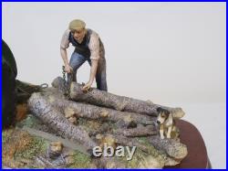 Border Fine Arts Boxed Ltd. Ed. 1228/1500'hauling Out' Sculpture By Ray Ayres