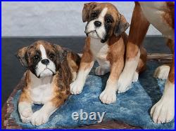 Border Fine Arts Boxer and Pups (Tan & White) Ltd. Edition No. 88/950 No. BO654